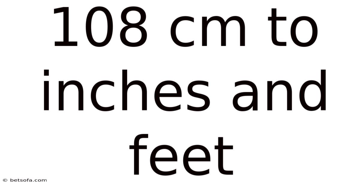 108 Cm To Inches And Feet