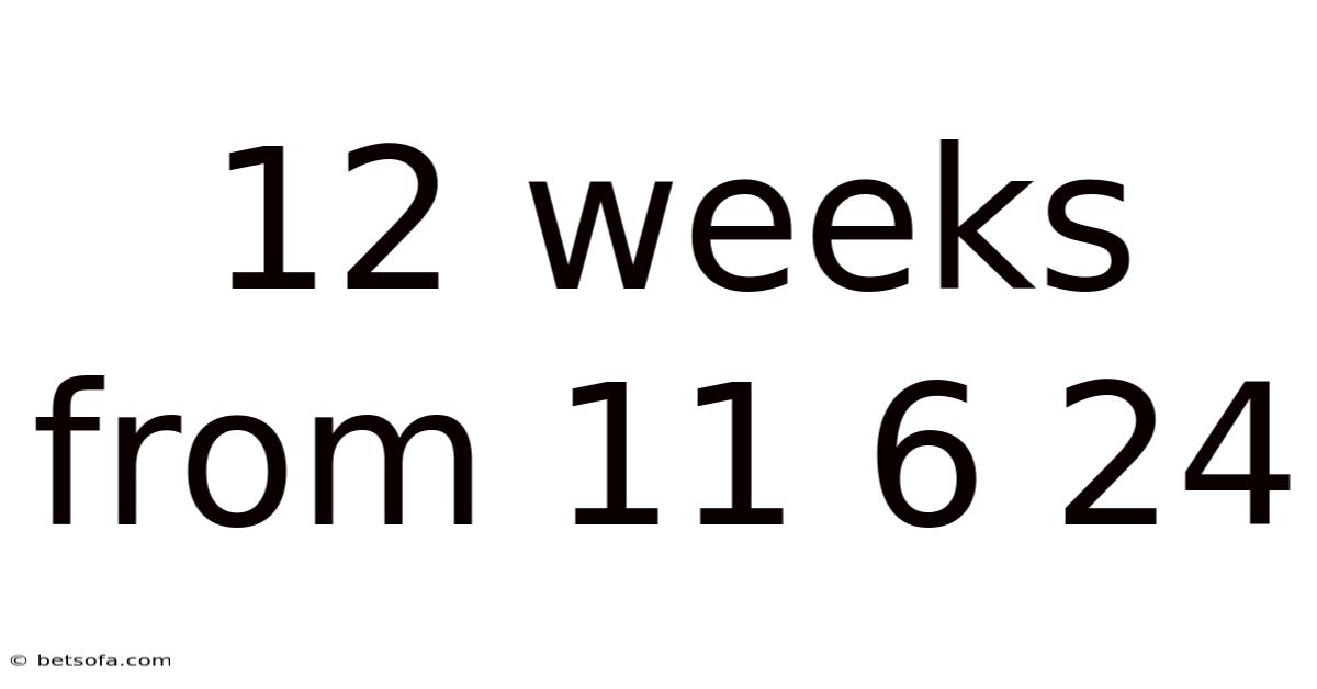 12 Weeks From 11 6 24