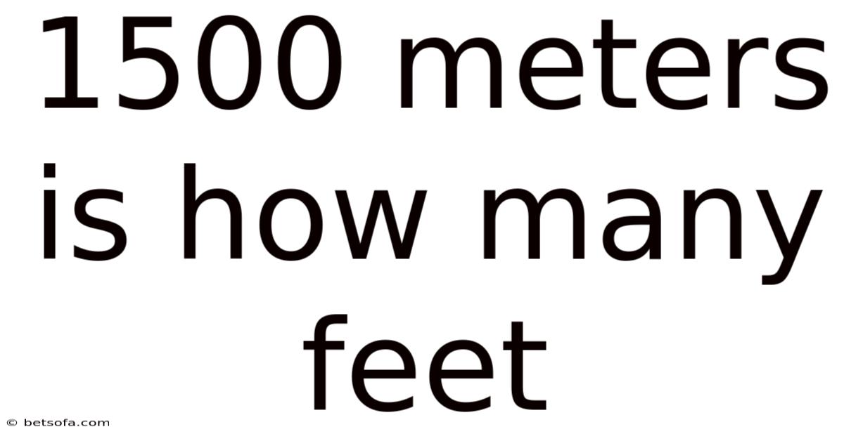 1500 Meters Is How Many Feet