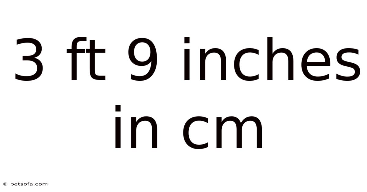 3 Ft 9 Inches In Cm