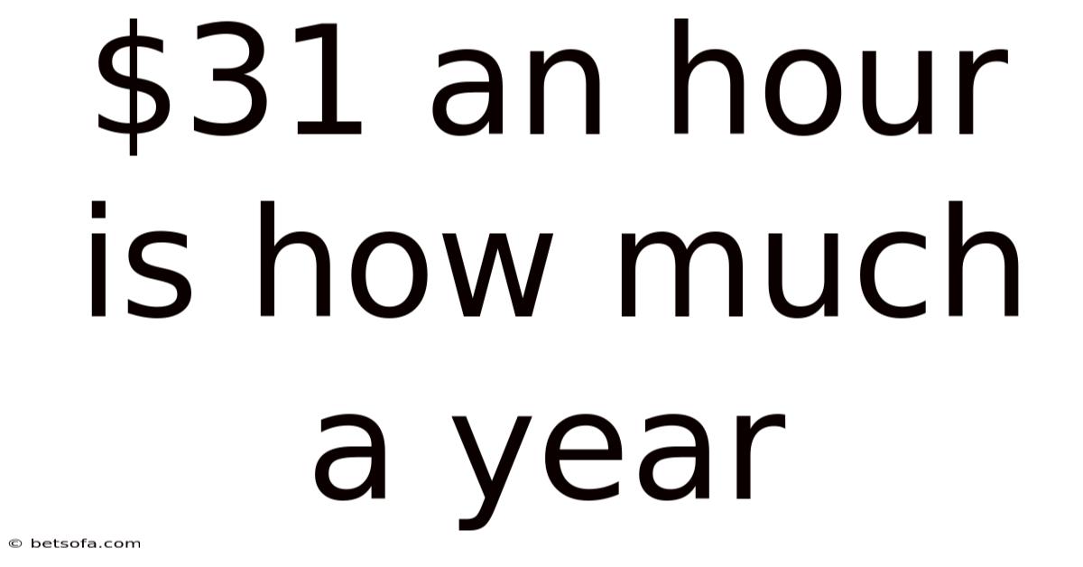 $31 An Hour Is How Much A Year