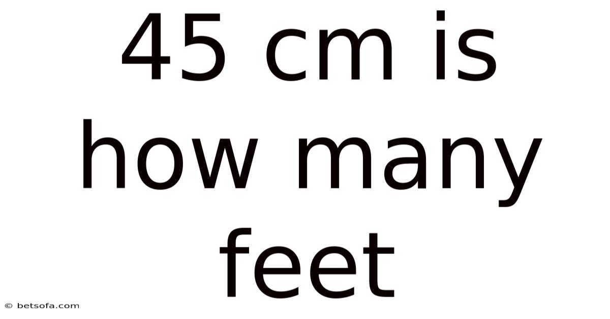 45 Cm Is How Many Feet