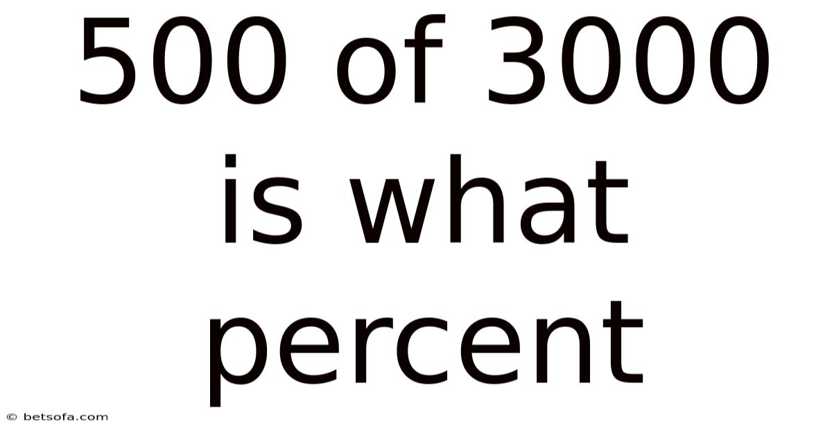 500 Of 3000 Is What Percent
