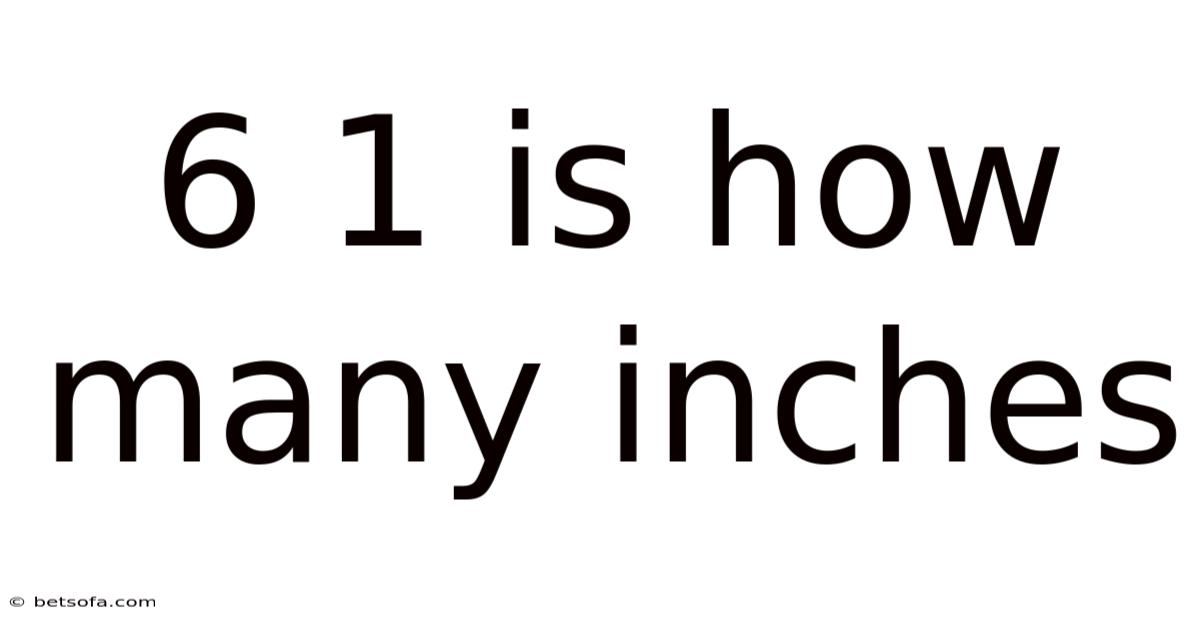 6 1 Is How Many Inches