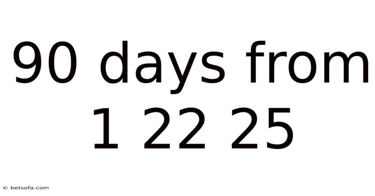 90 Days From 1 22 25