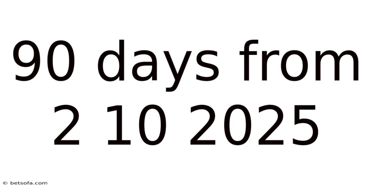 90 Days From 2 10 2025