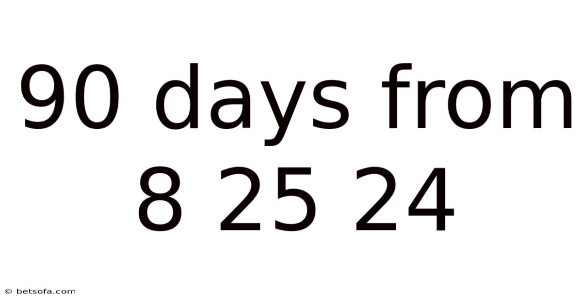 90 Days From 8 25 24