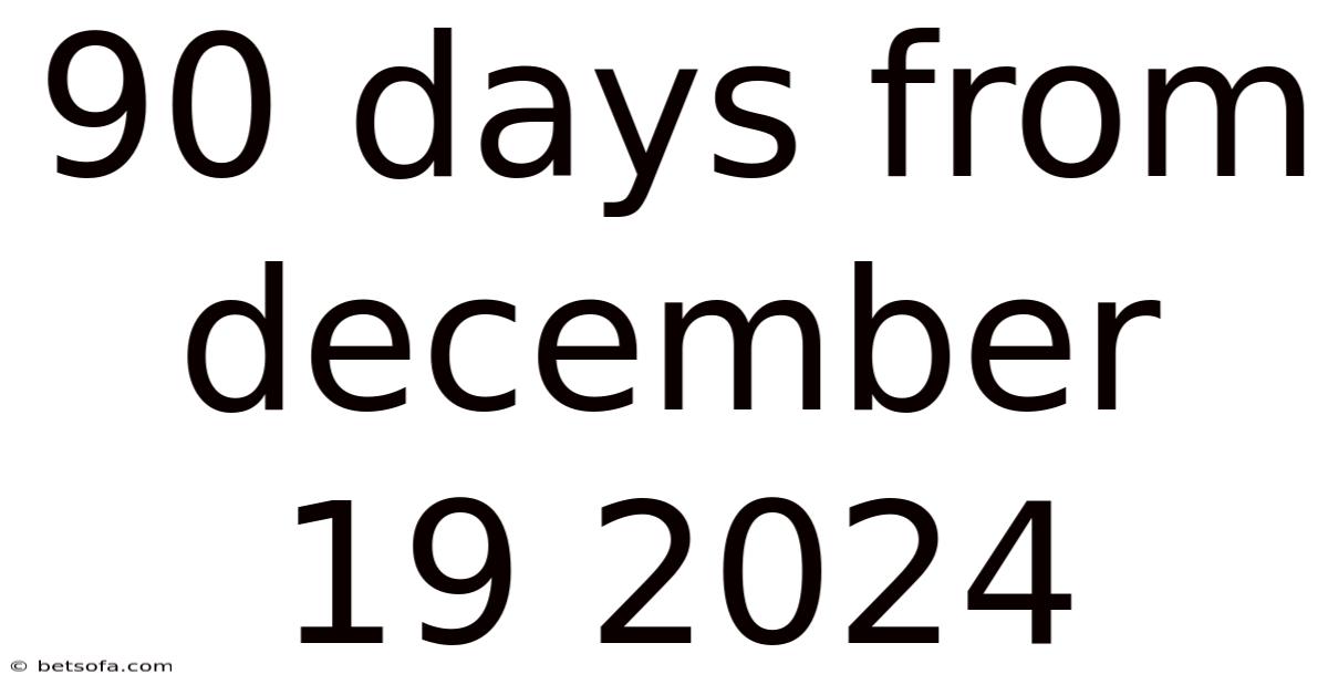 90 Days From December 19 2024