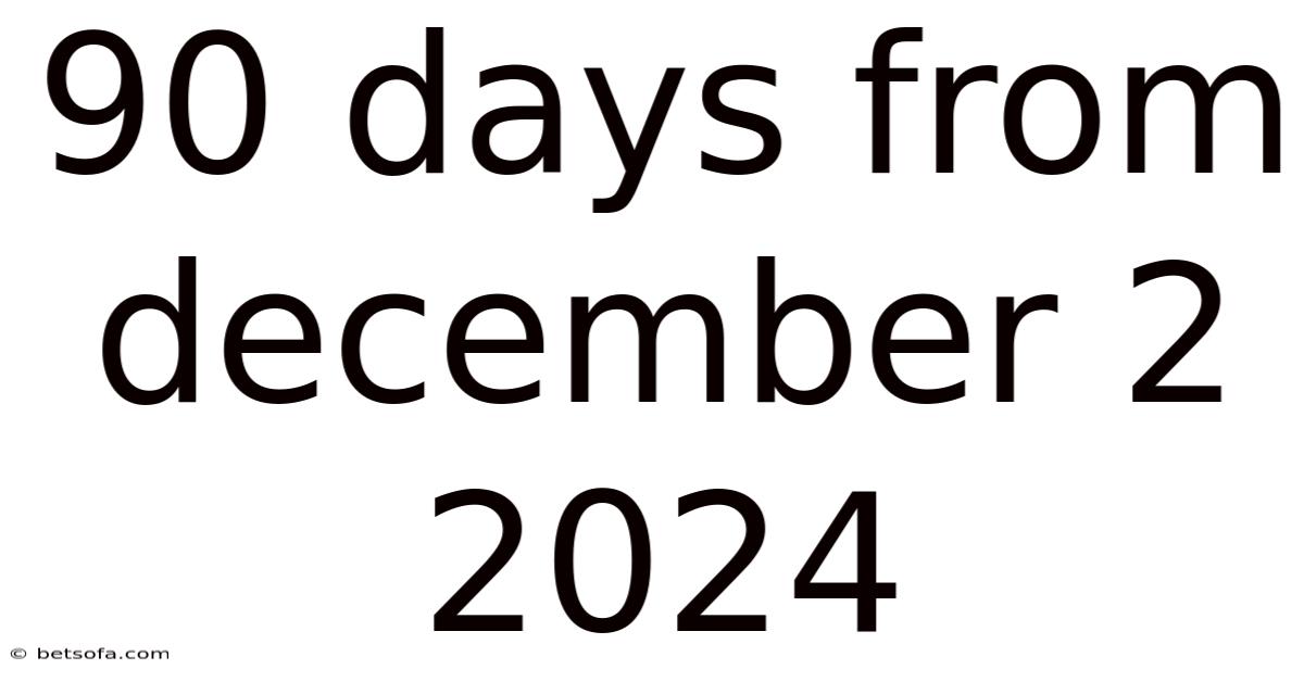 90 Days From December 2 2024