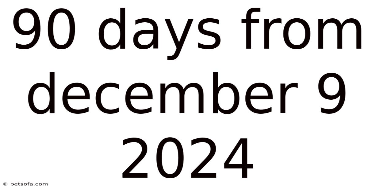 90 Days From December 9 2024