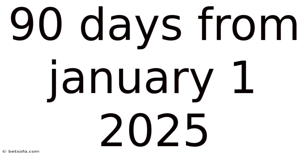 90 Days From January 1 2025