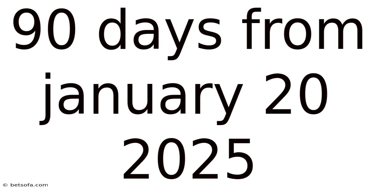 90 Days From January 20 2025
