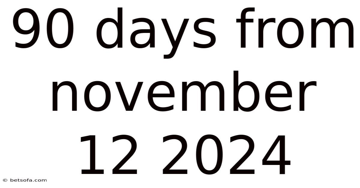 90 Days From November 12 2024