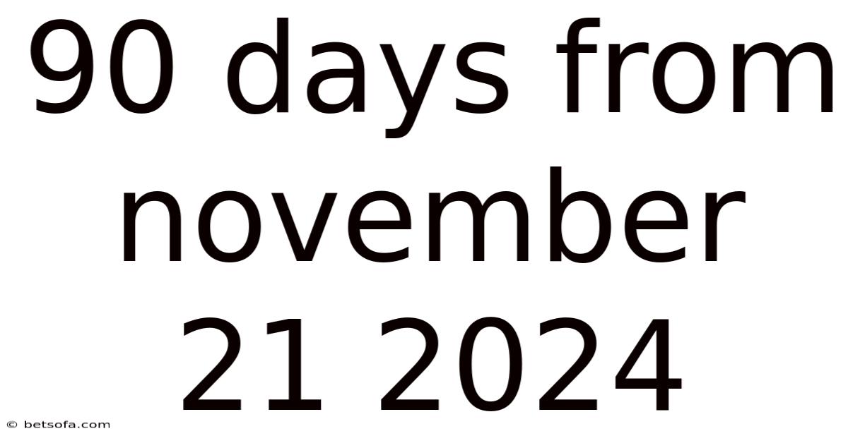 90 Days From November 21 2024