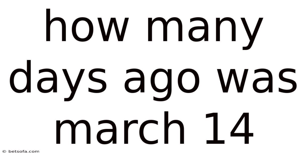 How Many Days Ago Was March 14