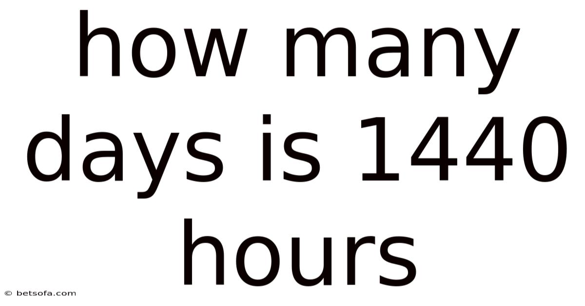 How Many Days Is 1440 Hours