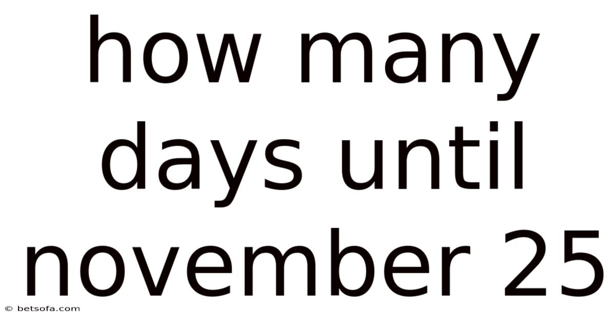 How Many Days Until November 25