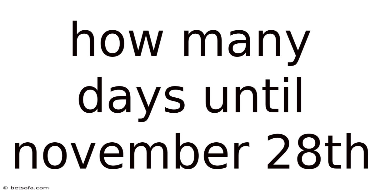 How Many Days Until November 28th