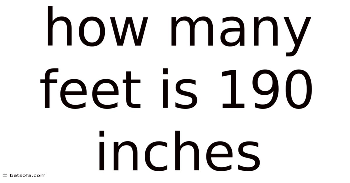 How Many Feet Is 190 Inches