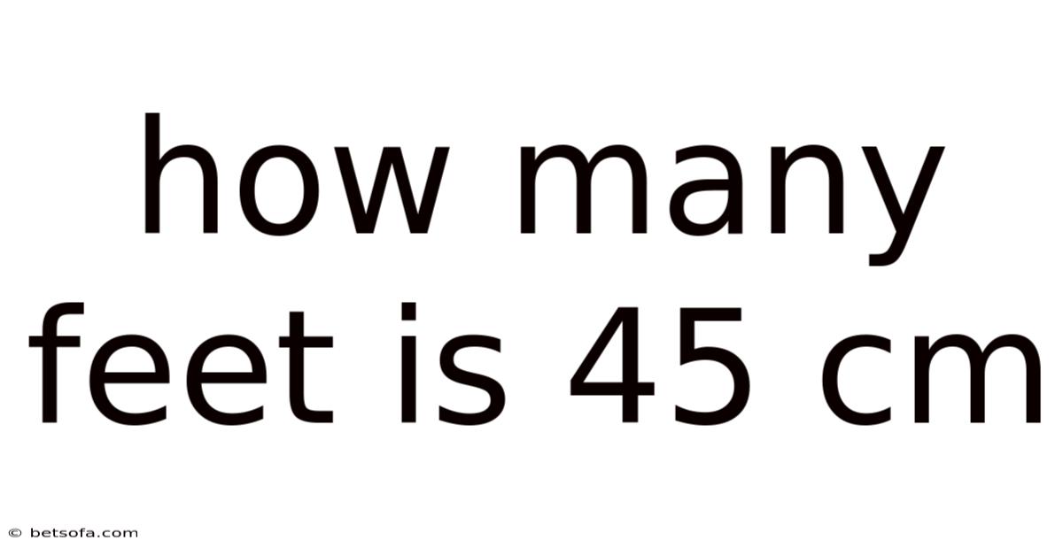 How Many Feet Is 45 Cm