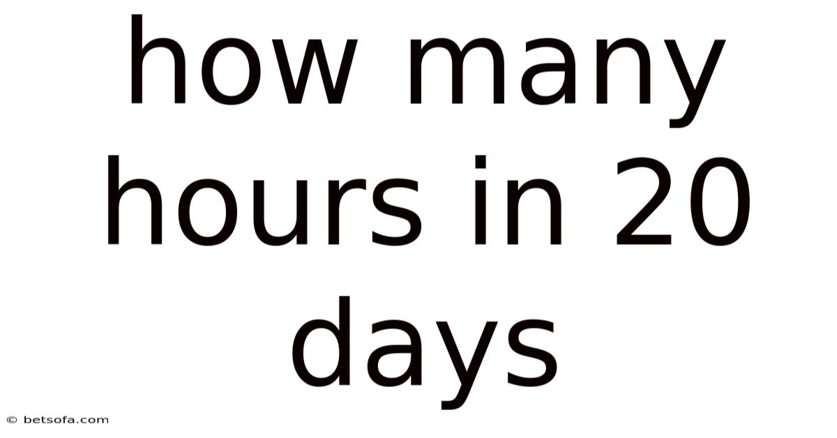 How Many Hours In 20 Days