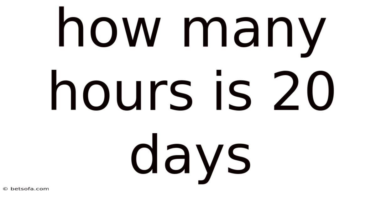 How Many Hours Is 20 Days