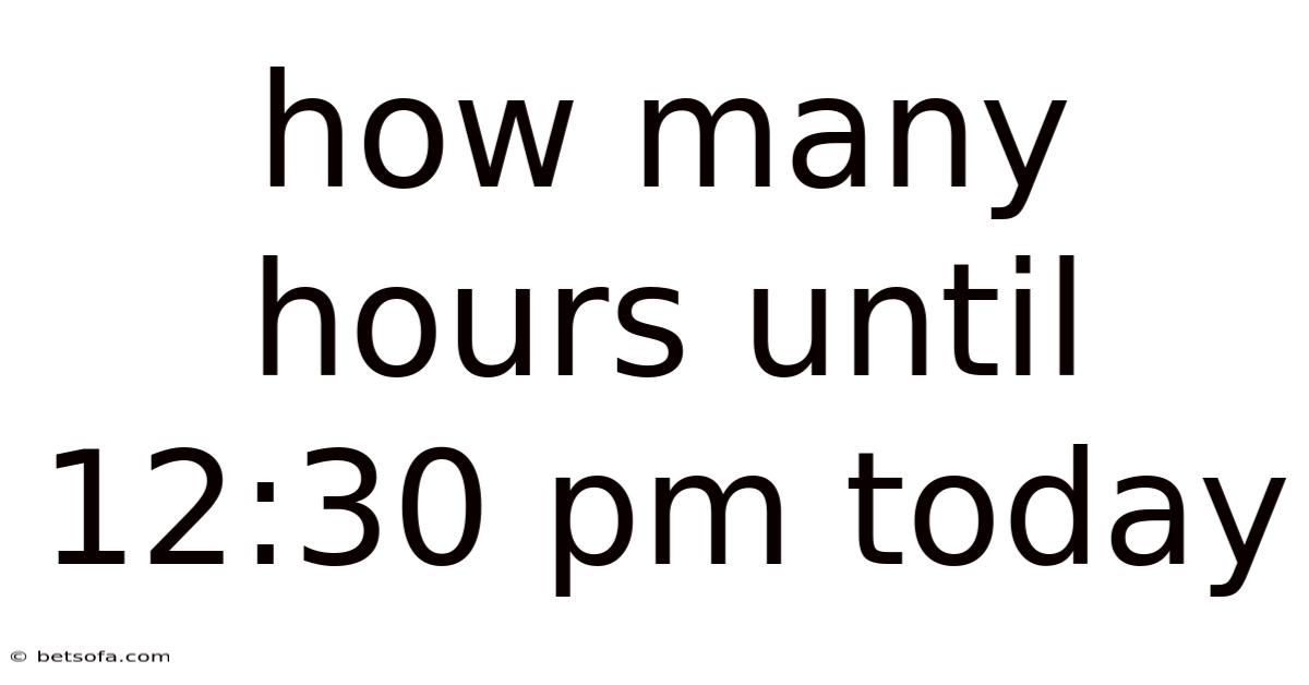 How Many Hours Until 12:30 Pm Today