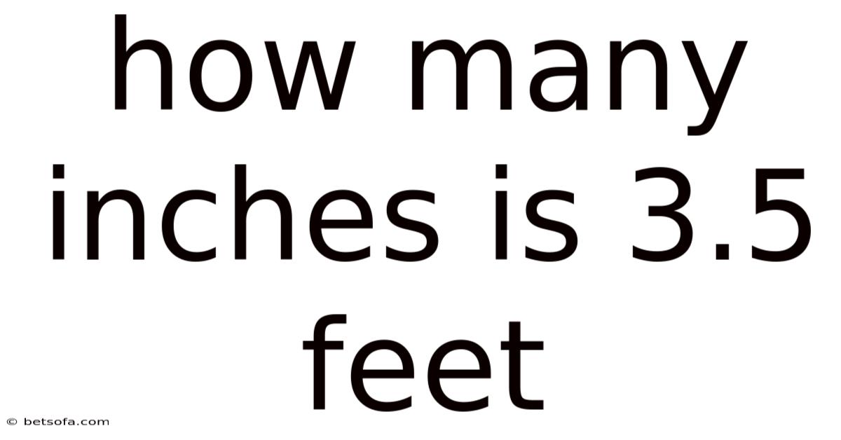 How Many Inches Is 3.5 Feet