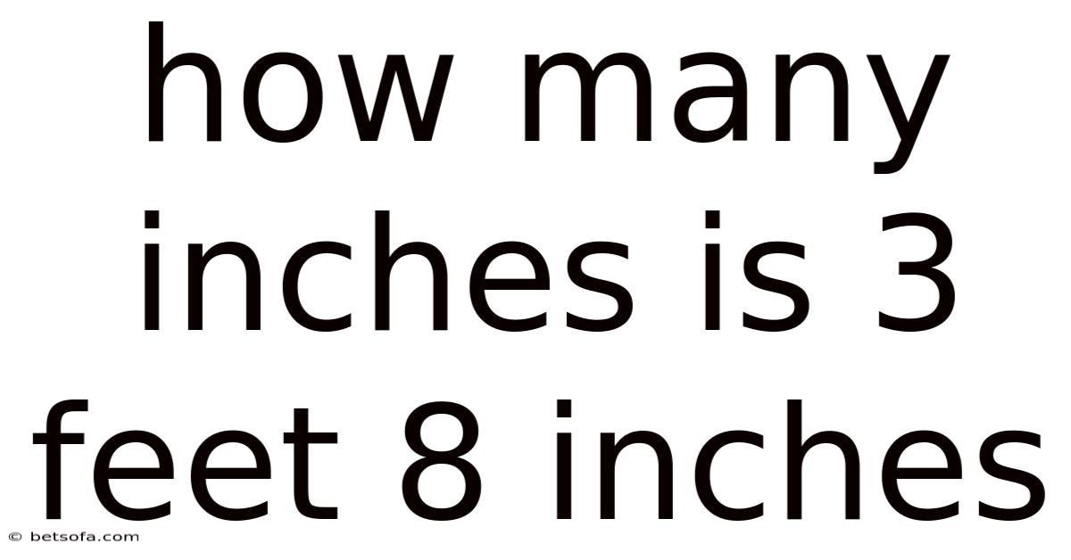How Many Inches Is 3 Feet 8 Inches