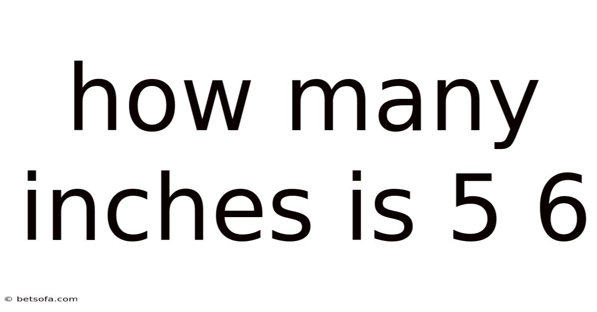 How Many Inches Is 5 6
