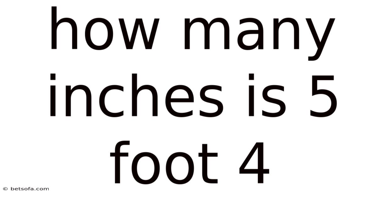 How Many Inches Is 5 Foot 4