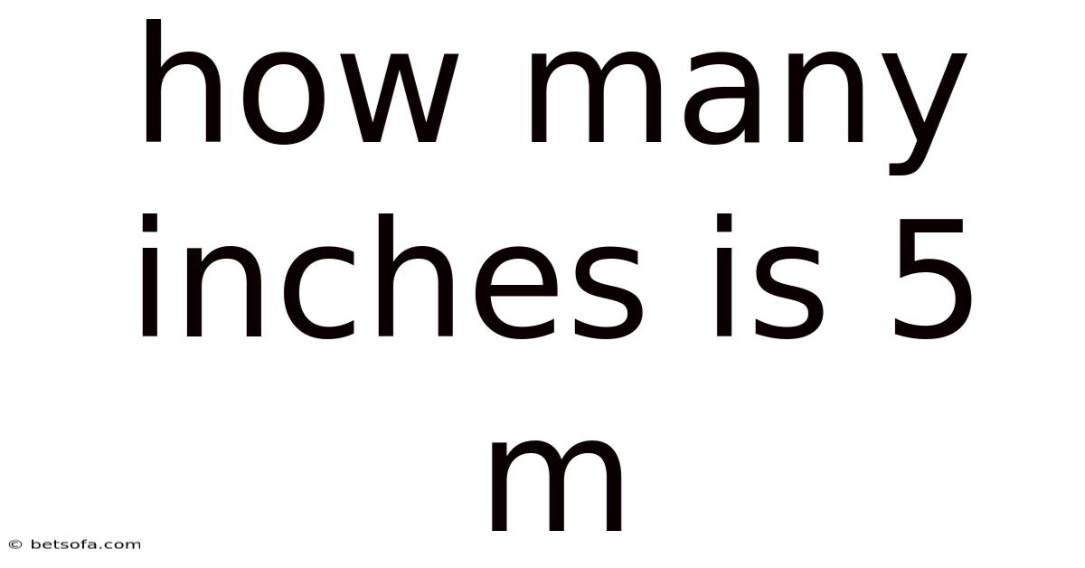 How Many Inches Is 5 M