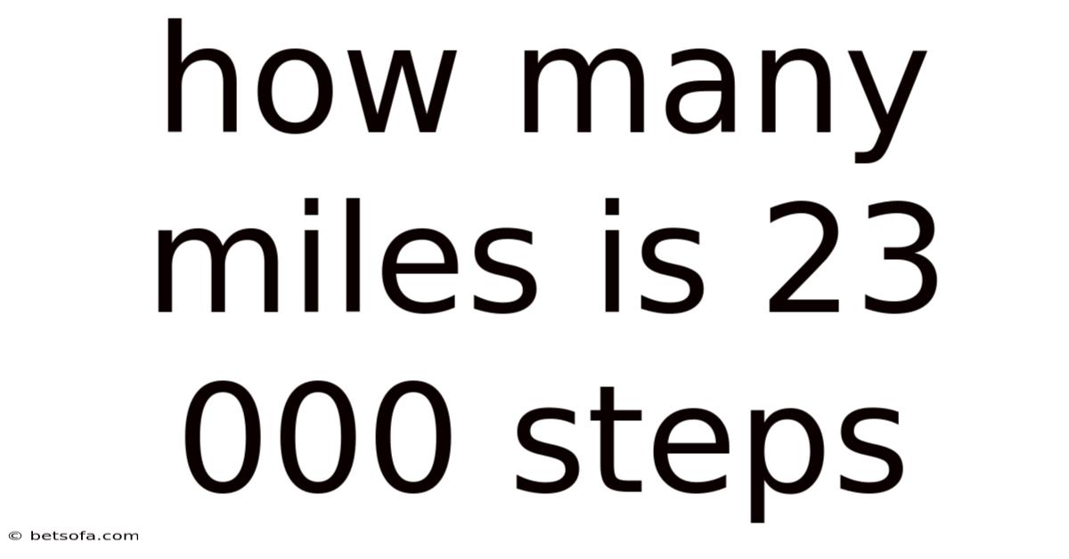 How Many Miles Is 23 000 Steps