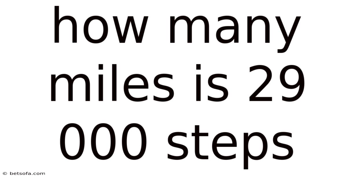 How Many Miles Is 29 000 Steps