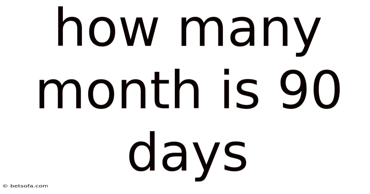 How Many Month Is 90 Days
