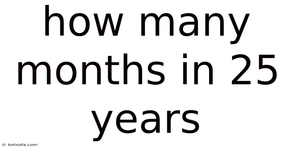 How Many Months In 25 Years