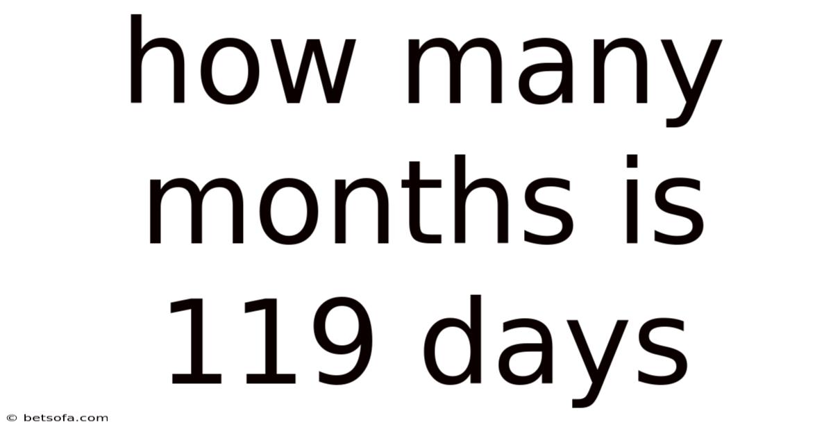 How Many Months Is 119 Days