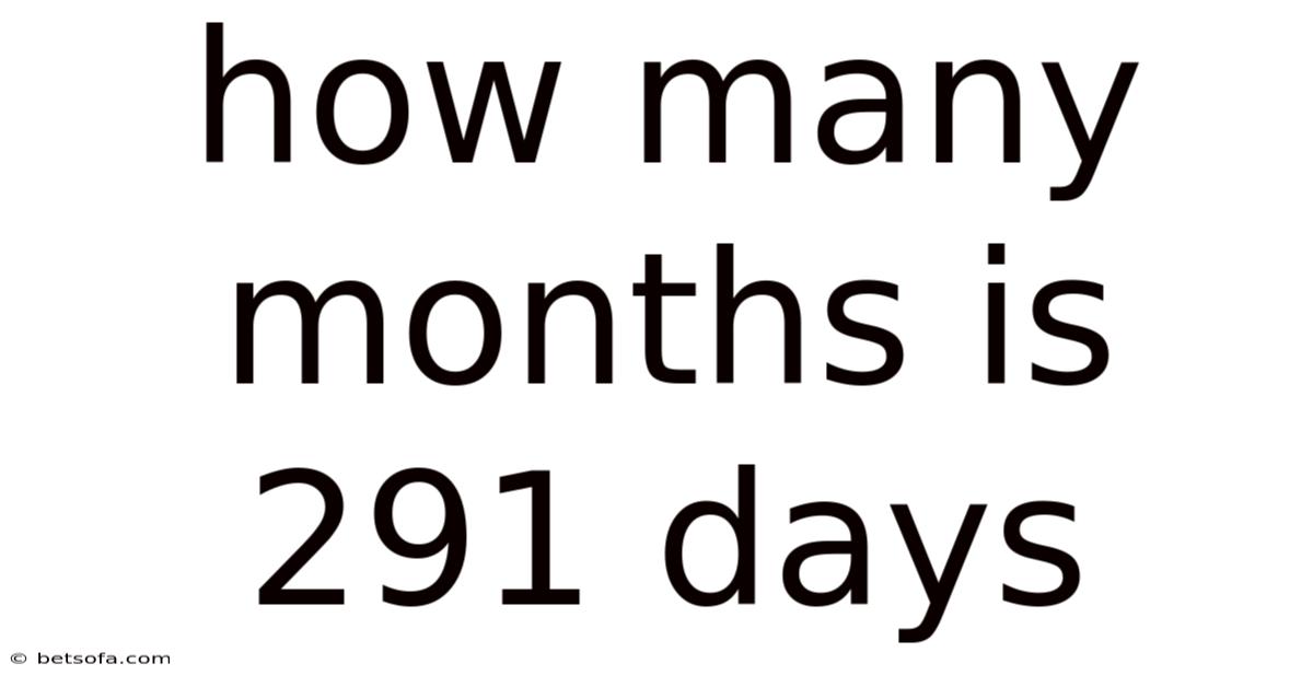 How Many Months Is 291 Days