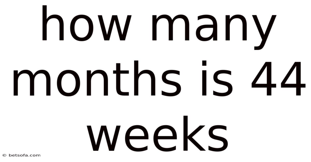 How Many Months Is 44 Weeks