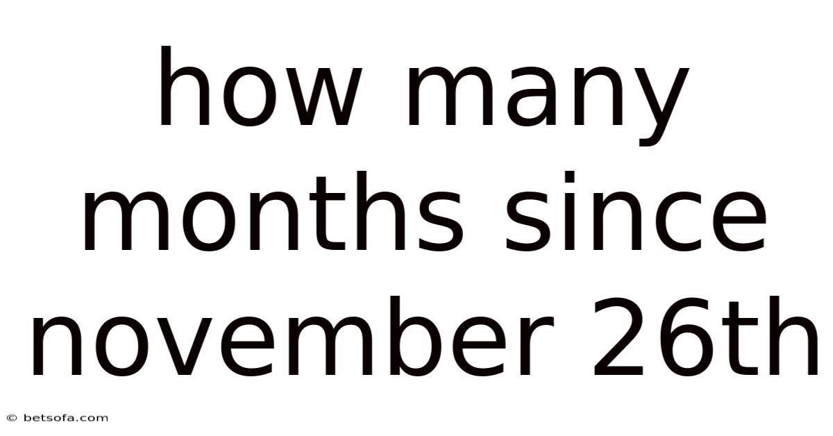 How Many Months Since November 26th