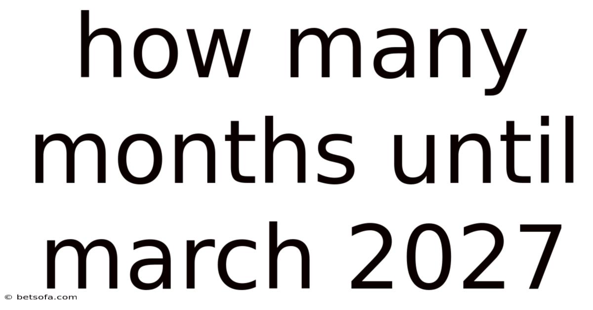 How Many Months Until March 2027