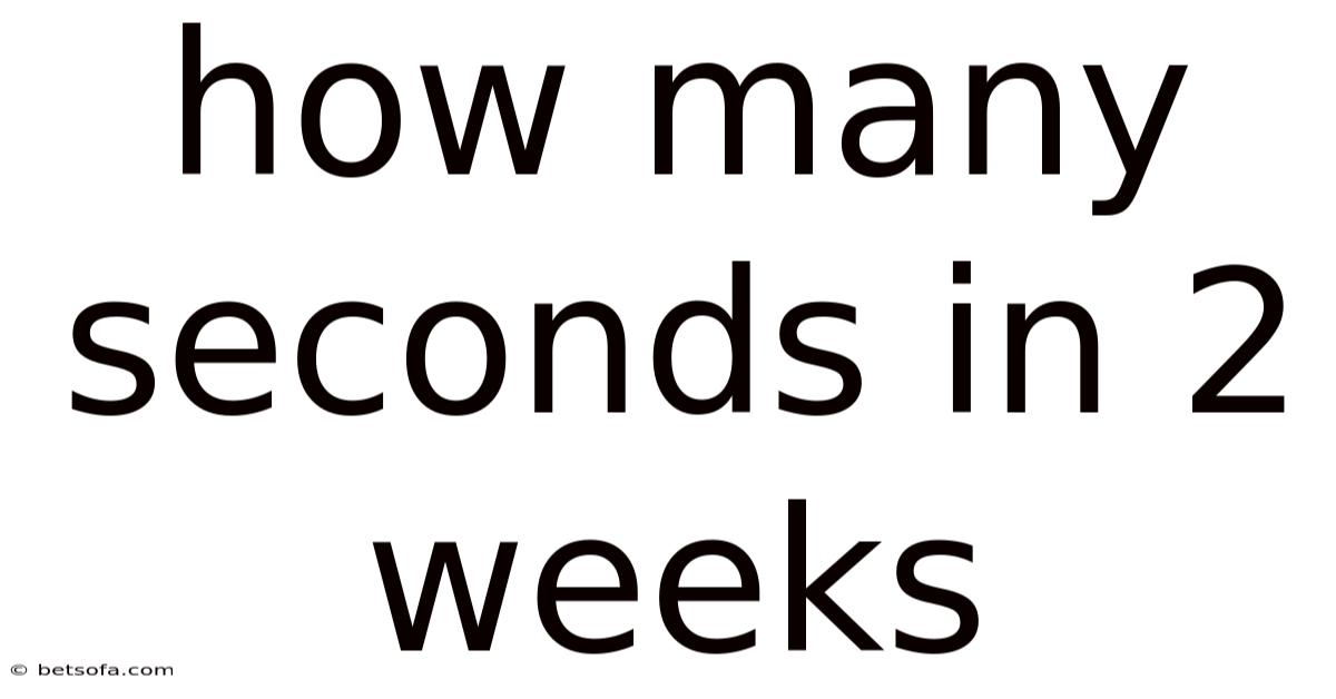 How Many Seconds In 2 Weeks