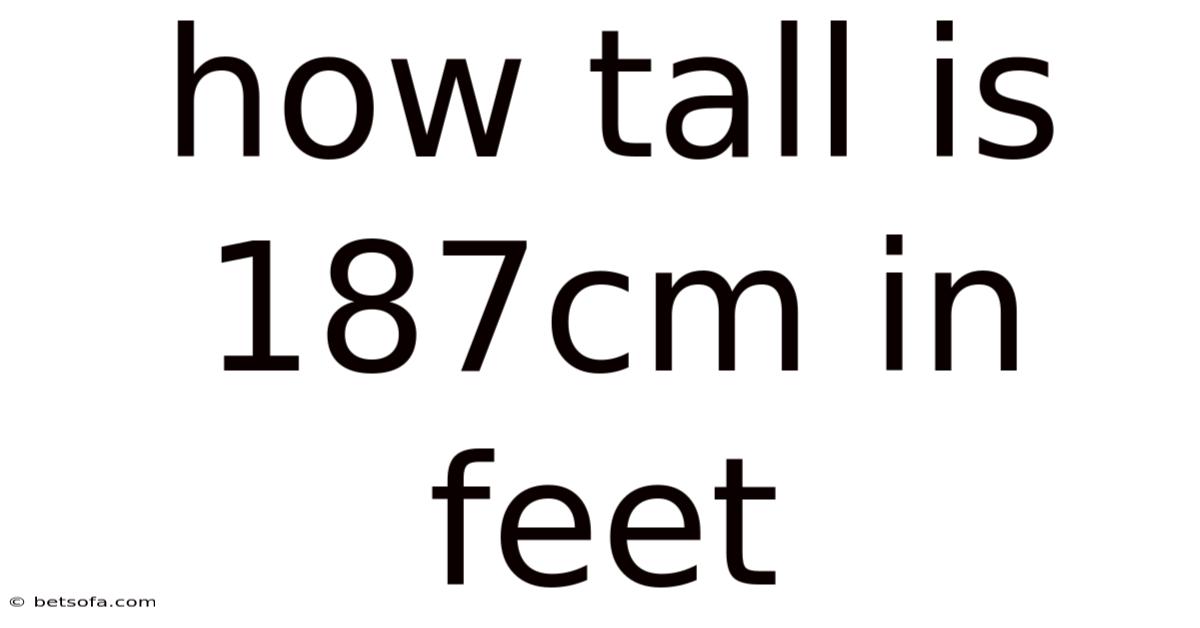 How Tall Is 187cm In Feet