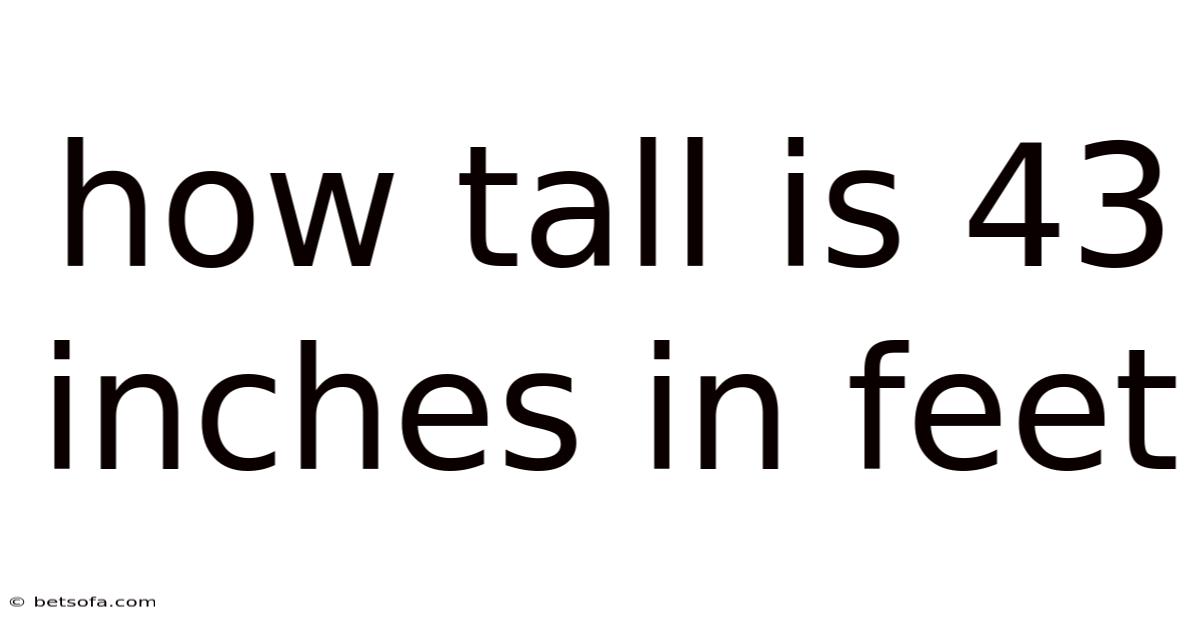 How Tall Is 43 Inches In Feet