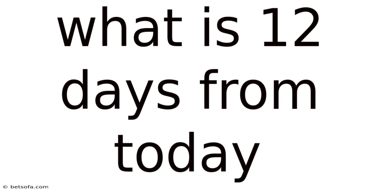 What Is 12 Days From Today