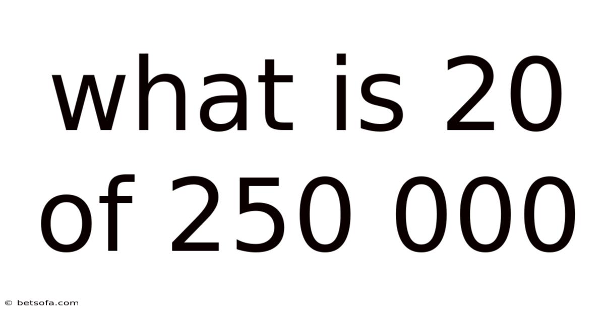 What Is 20 Of 250 000