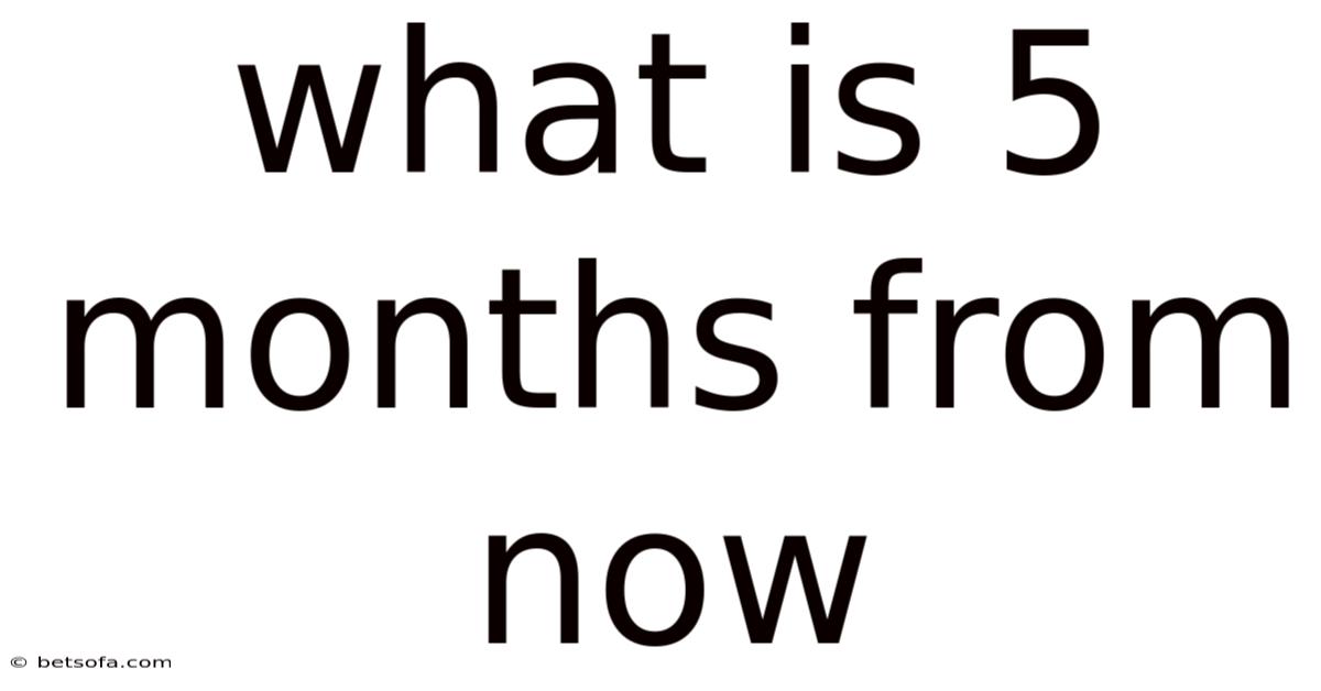 What Is 5 Months From Now