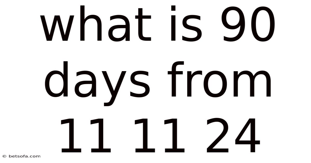 What Is 90 Days From 11 11 24