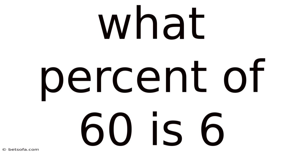 What Percent Of 60 Is 6
